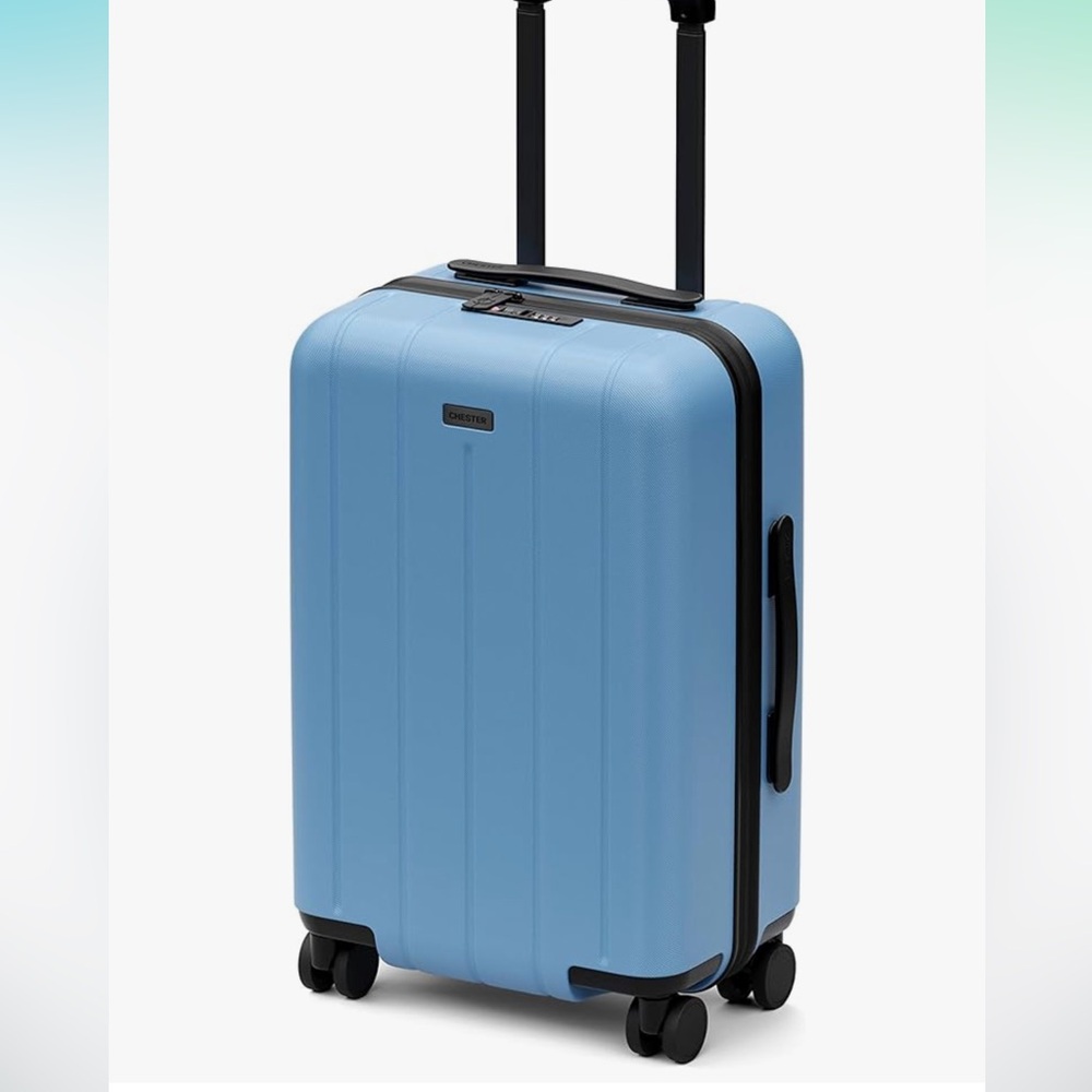 Chester small carry on Sky Blue Hard Shell Suitcase